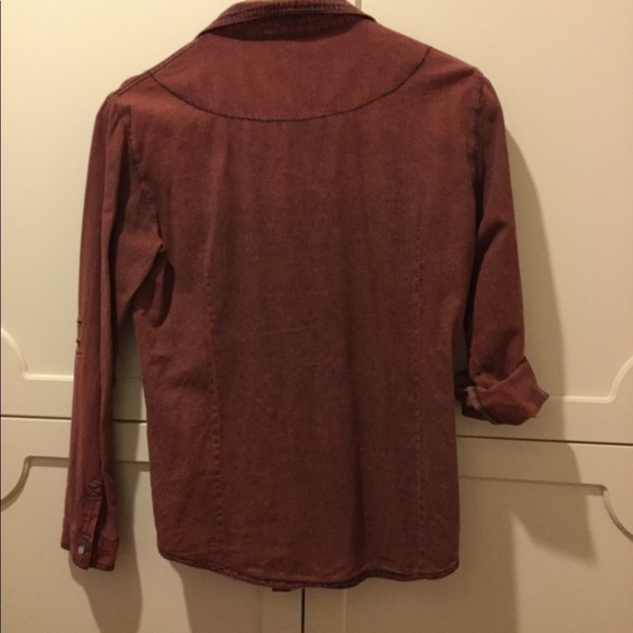 Millau Red Button Down Top - Picture 4 of 4